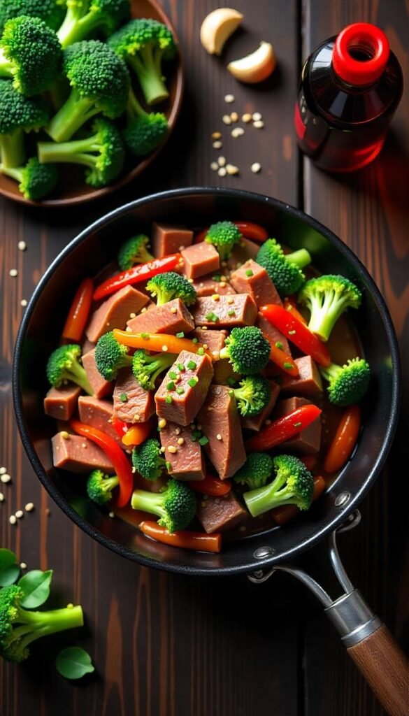 Savory Chopped Beef and Broccoli Stir-Fry Savory Chopped Beef and Broccoli Stir-Fry