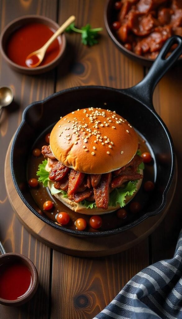 Savory BBQ Chopped Beef Sandwiches Recipe