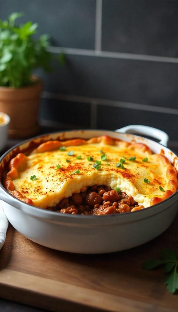 Savory Chopped Beef Shepherd's Pie Savory Chopped Beef Shepherd's Pie