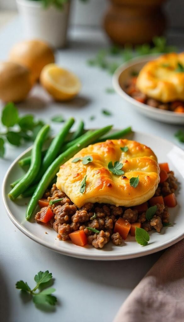 Savory Chopped Beef Shepherd's Pie Savory Chopped Beef Shepherd's Pie