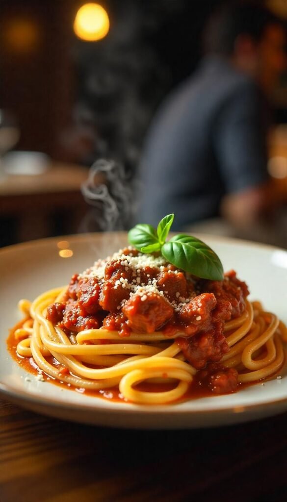 Savory Chopped Beef Bolognese Pasta