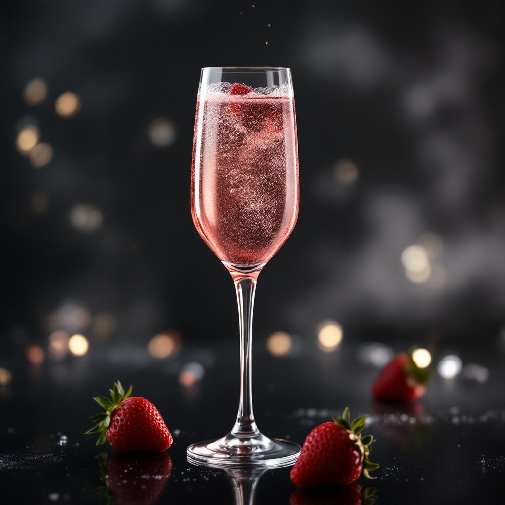 Sparkling Strawberry Champagne Fizz