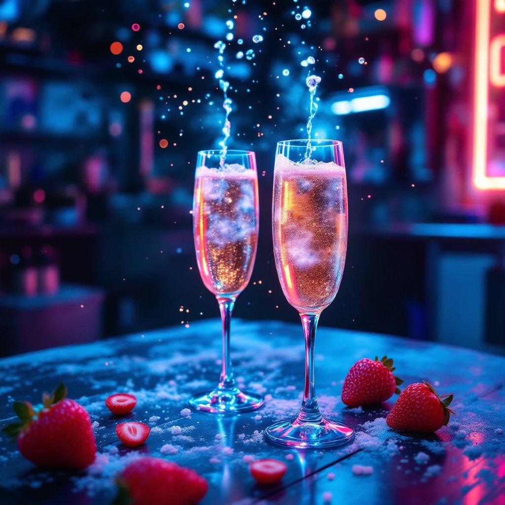 Sparkling Strawberry Champagne Fizz