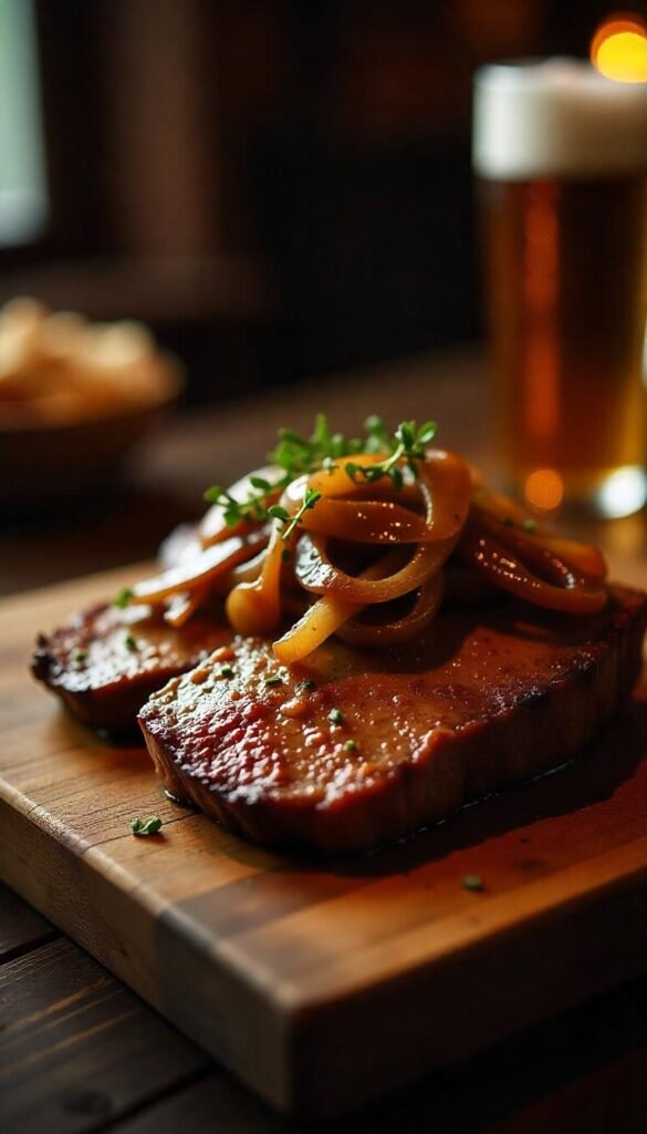 Savory Beer-Braised Brisket with Caramelized Onions