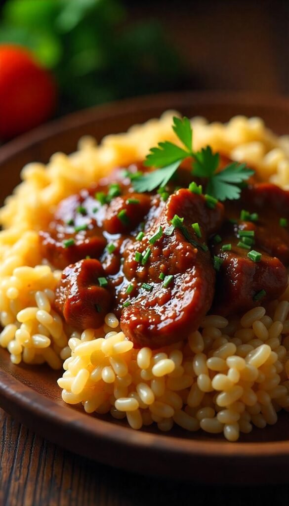 Spicy Cajun Brisket with Fluffy Rice