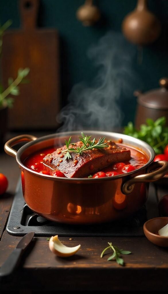 Italian-Style Braised Brisket with Tomato Sauce