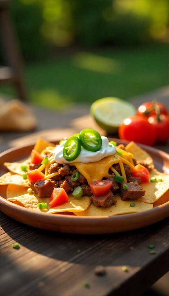 Savory Brisket Loaded Nachos