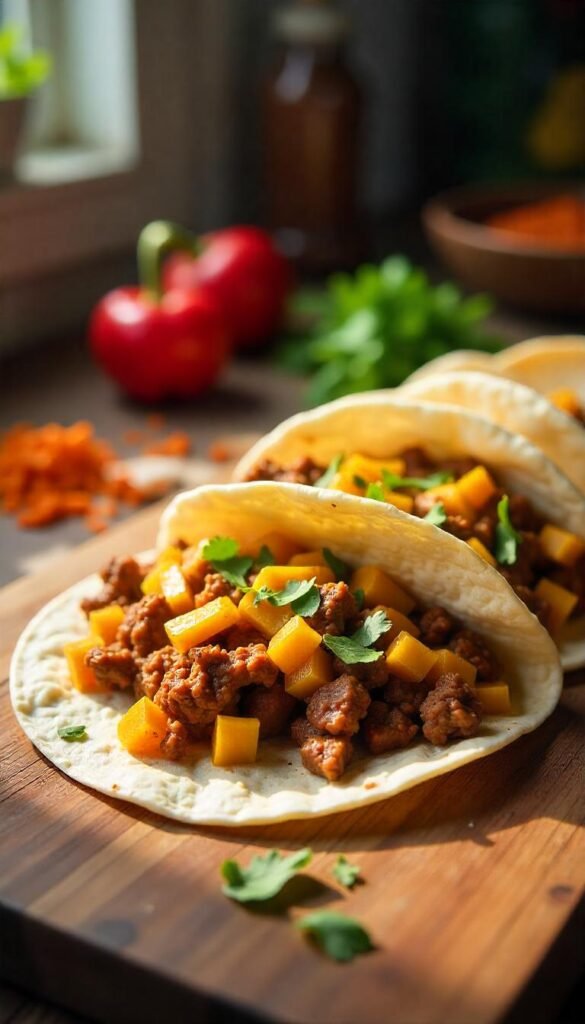 Zesty Spicy Chopped Beef Quesadillas