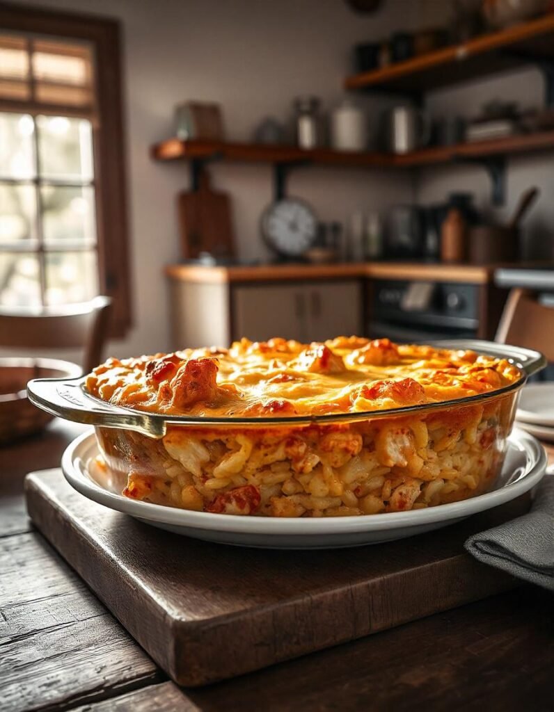 Cheesy Chicken and Rice Casserole Cheesy Chicken and Rice Casserole