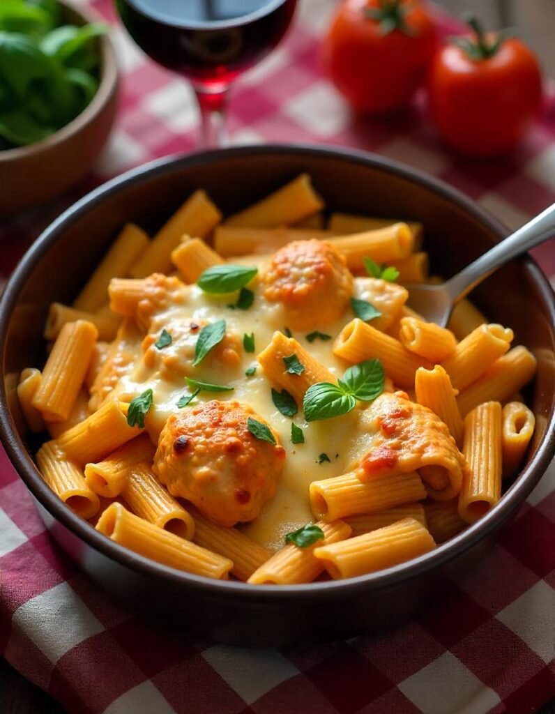 Cheesy Italian Chicken Pasta Bake Cheesy Italian Chicken Pasta Bake