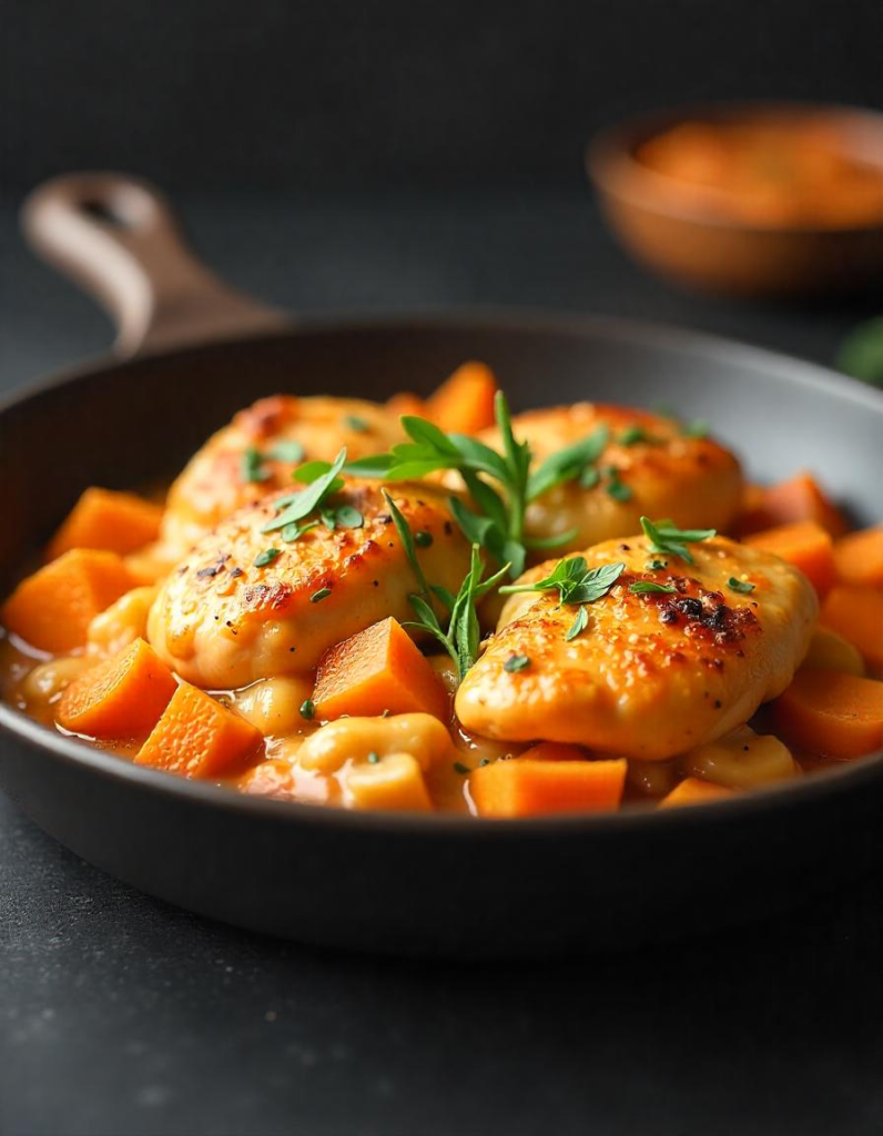 Savory Chicken and Sweet Potato Casserole Savory Chicken and Sweet Potato Casserole