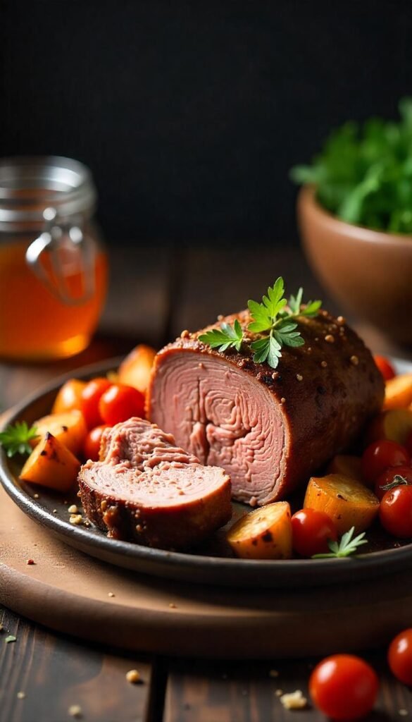 Savory Honey Garlic Brisket with Roasted Vegetables Savory Honey Garlic Brisket with Roasted Vegetables