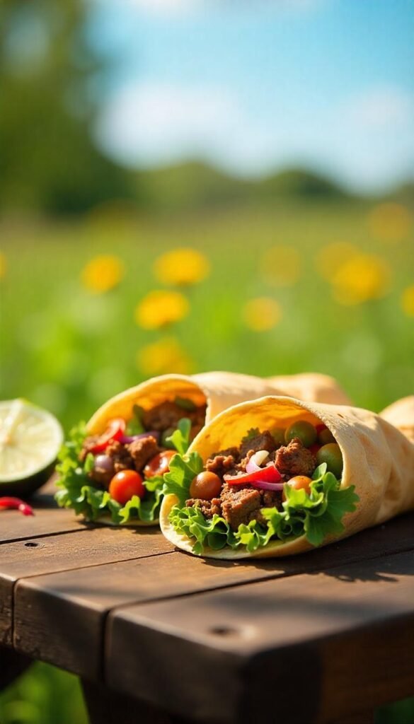 Savory Chopped Beef Salad Wraps Savory Chopped Beef Salad Wraps