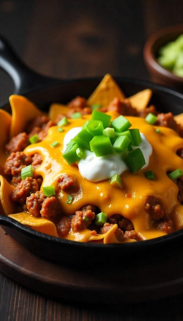 Savory Chopped Beef Nachos Recipe