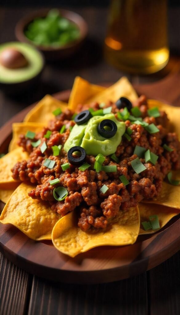 Savory Chopped Beef Nachos Recipe