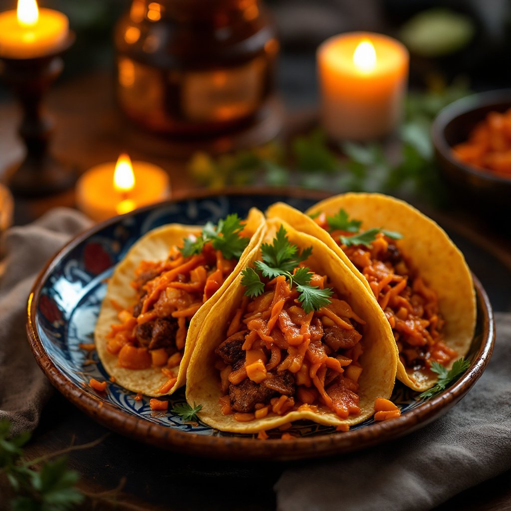Korean BBQ Tacos with Spicy Kimchi