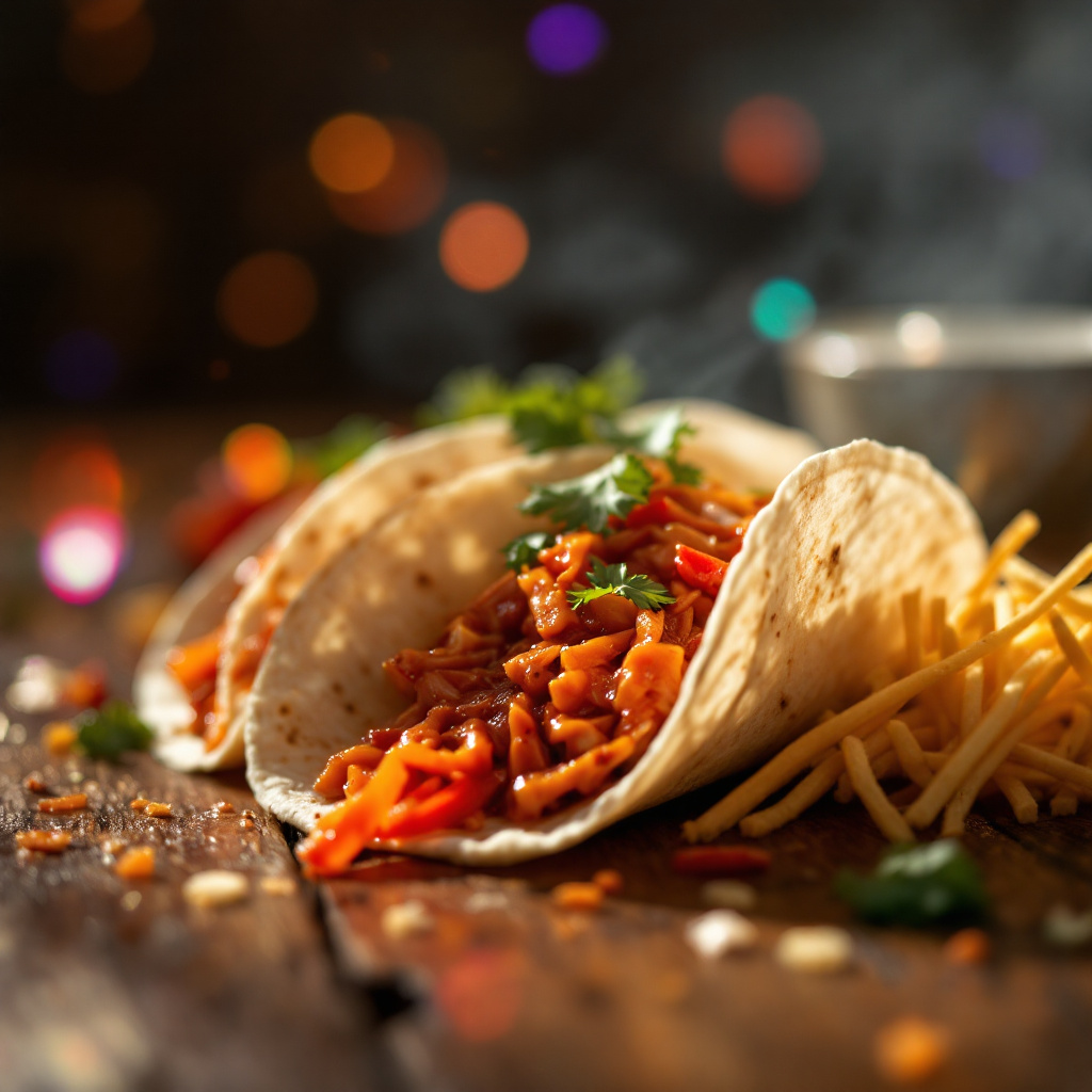 Korean BBQ Tacos with Spicy Kimchi