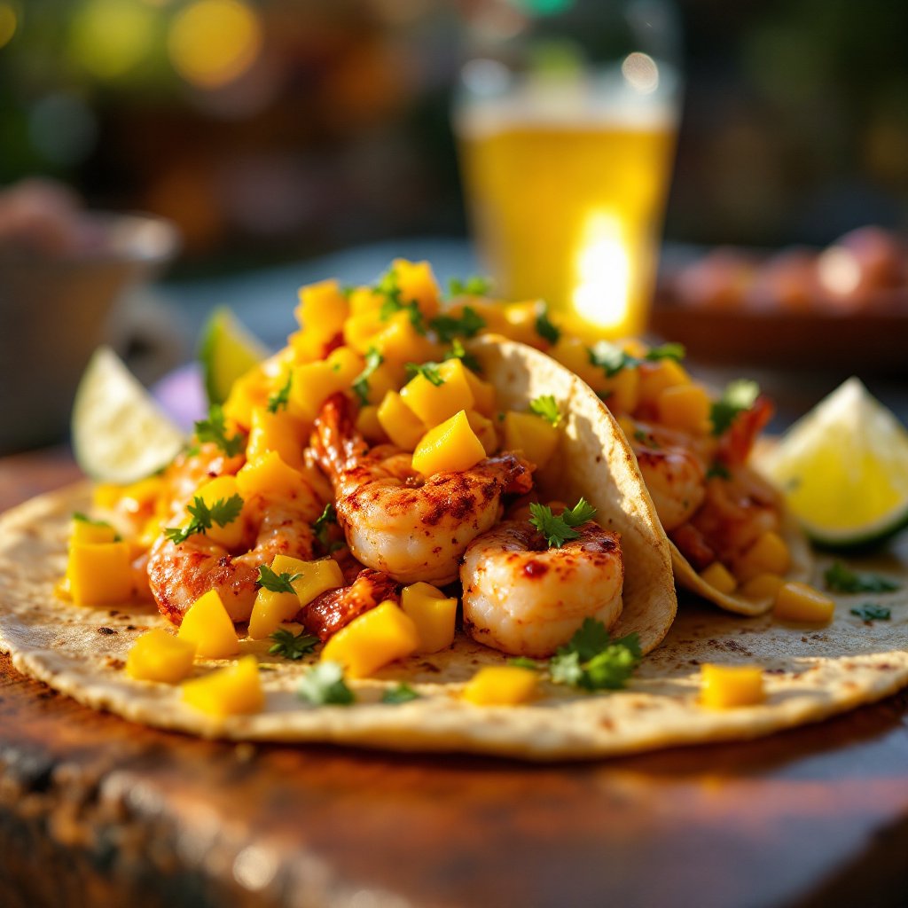 Zesty Spicy Shrimp Tacos with Mango Salsa Zesty Spicy Shrimp Tacos with Mango Salsa