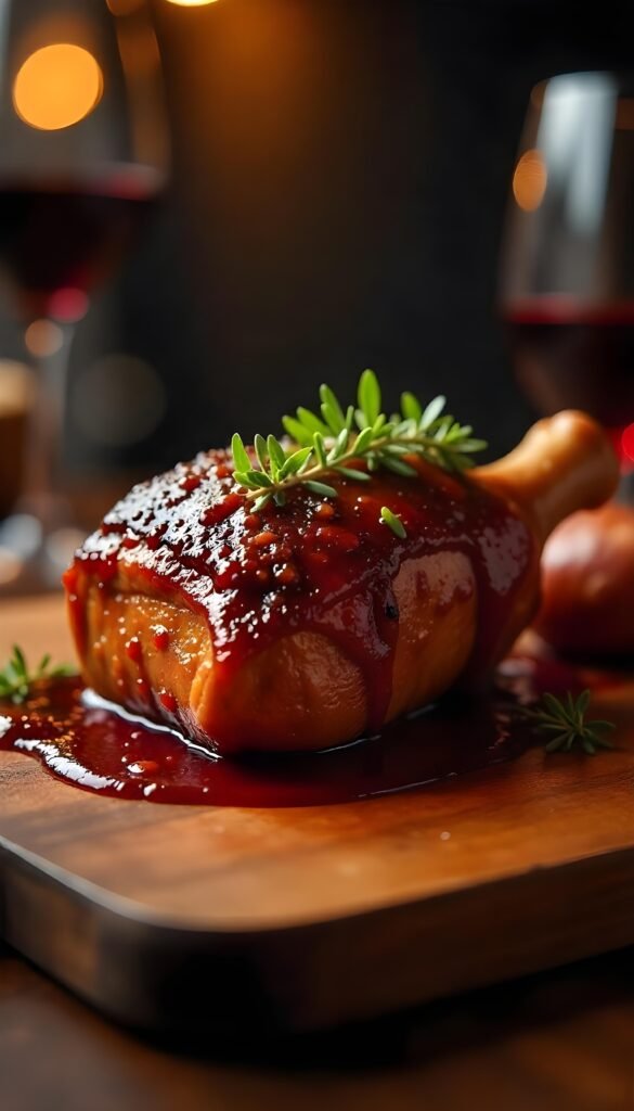 Savory Braised Duck Leg with Red Wine