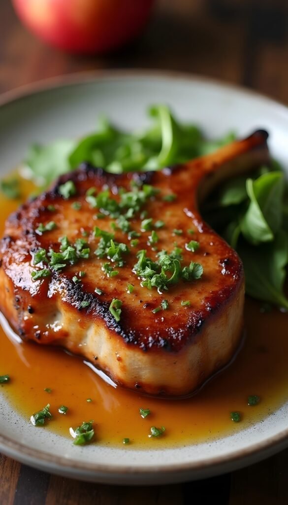 Savory Pork Chops with Apple Cider Reduction