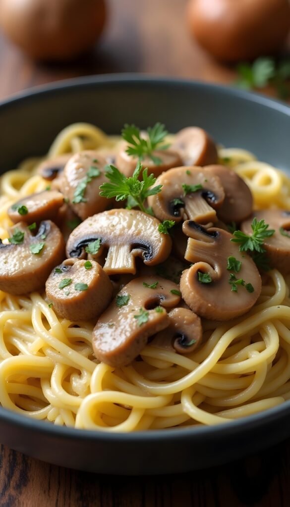 Savory Pork and Mushroom Stroganoff
