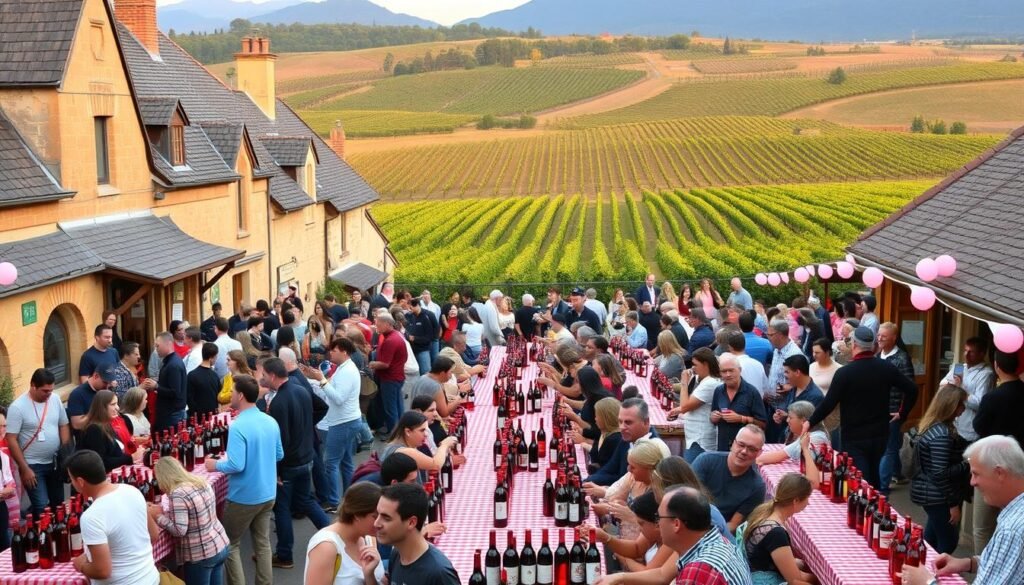Beaujolais wine region celebration Beaujolais wine region celebration