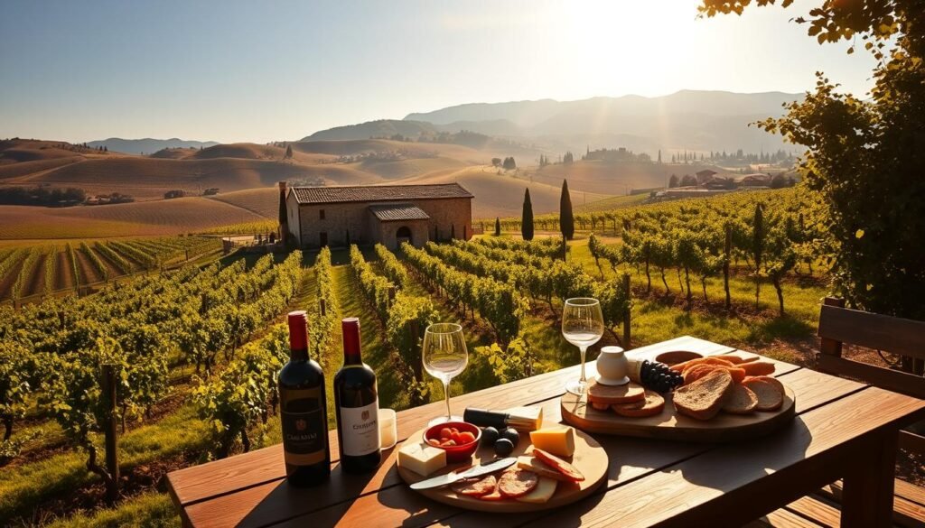 Chianti wine pairing at Tuscan vineyards