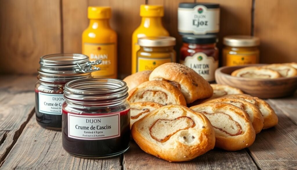 Dijon sweet specialties in a rustic display