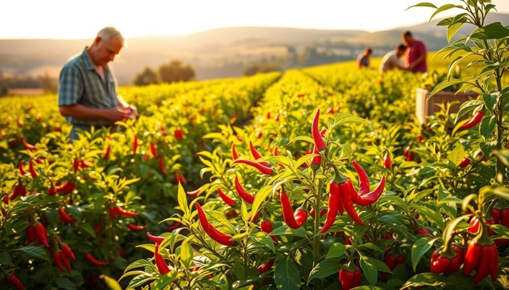 Espelette pepper cultivation process