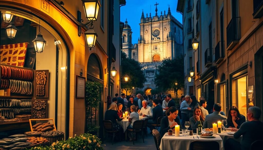 Girona food traditions evening scene
