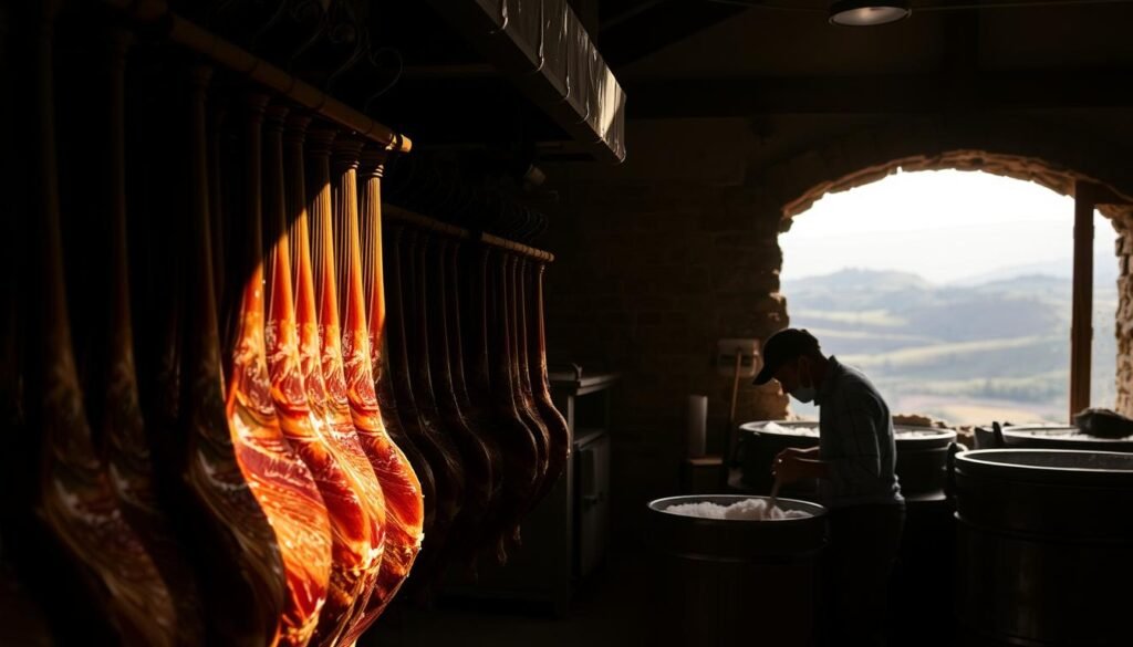Jamón Ibérico Salamanca curing process