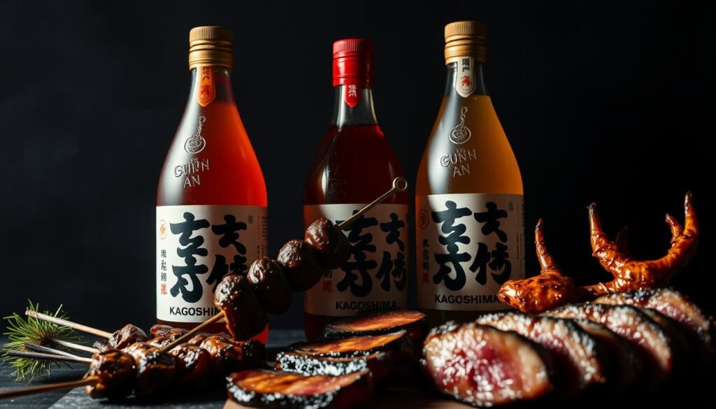 Kagoshima shochu pairings with black meat trio
