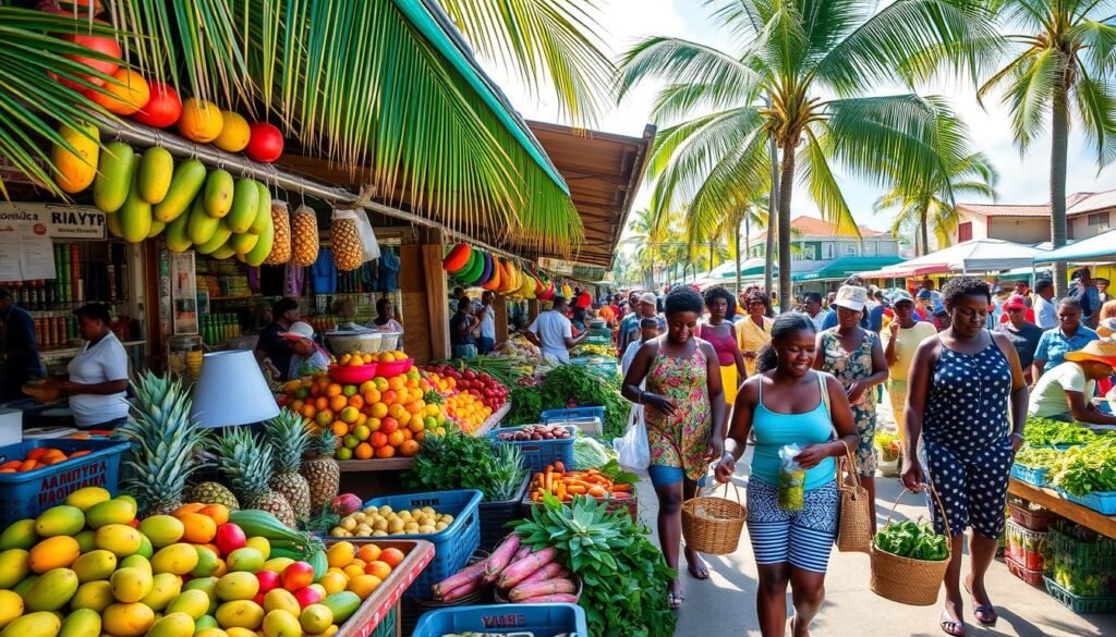 Roseau market vibrant fresh produce Roseau market vibrant fresh produce