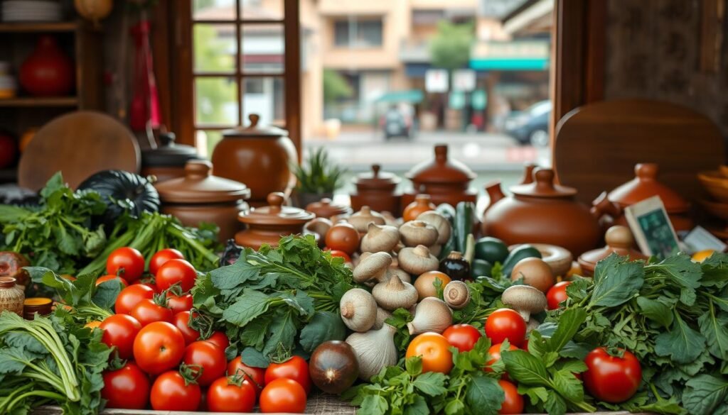 Suzhou seasonal ingredients display