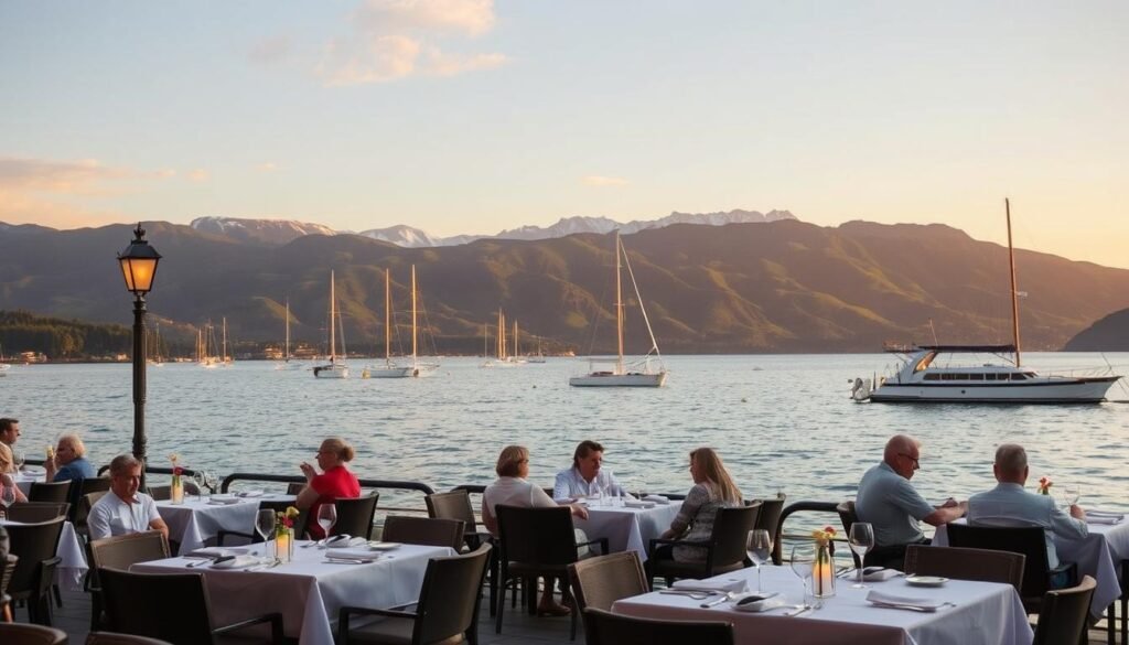 Swiss lakeside dining at Lake Zürich restaurants