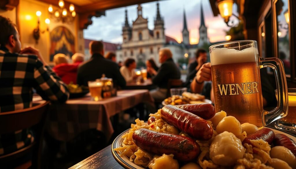 Traditional Bavarian dishes in Munich
