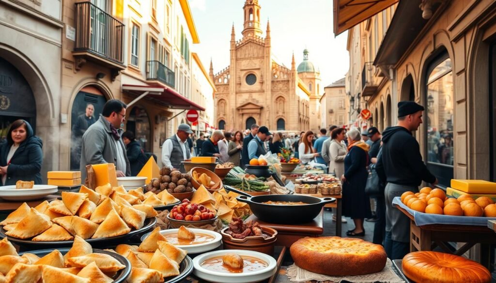 Traditional Galician food in Santiago