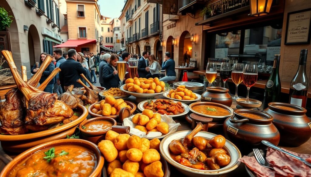 Traditional Spanish dishes of Zaragoza