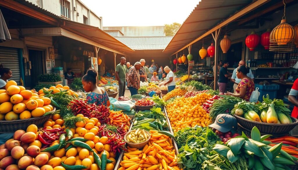 Trinidad Central Market vibrant produce