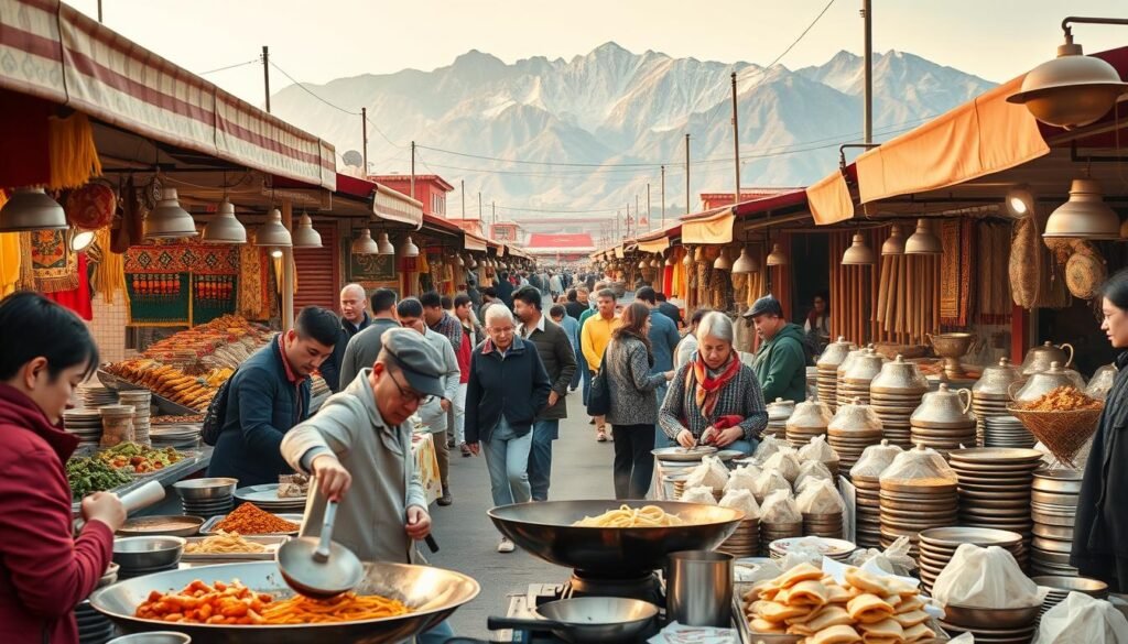 Urumqi food markets vibrant with Xinjiang street food Urumqi food markets vibrant with Xinjiang street food
