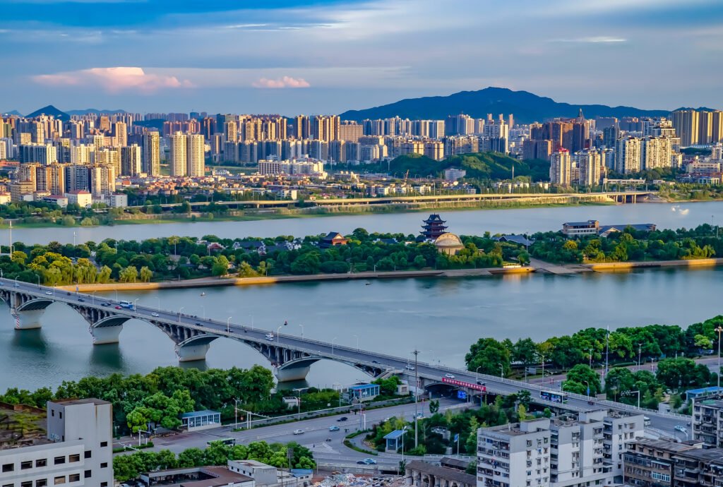 beautiful morning in changsha city china beautiful morning in changsha city china