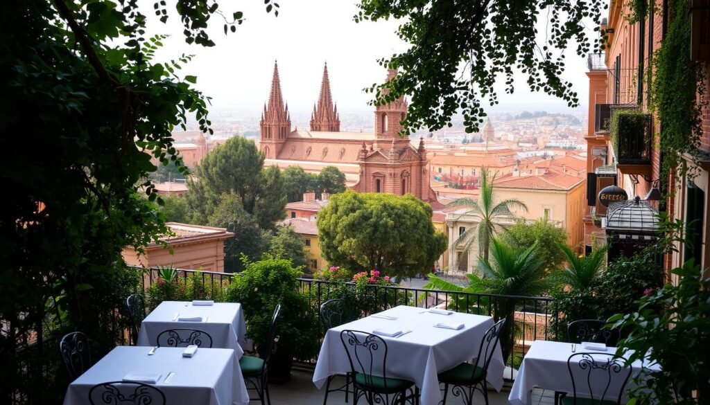cathedral view restaurants Seville