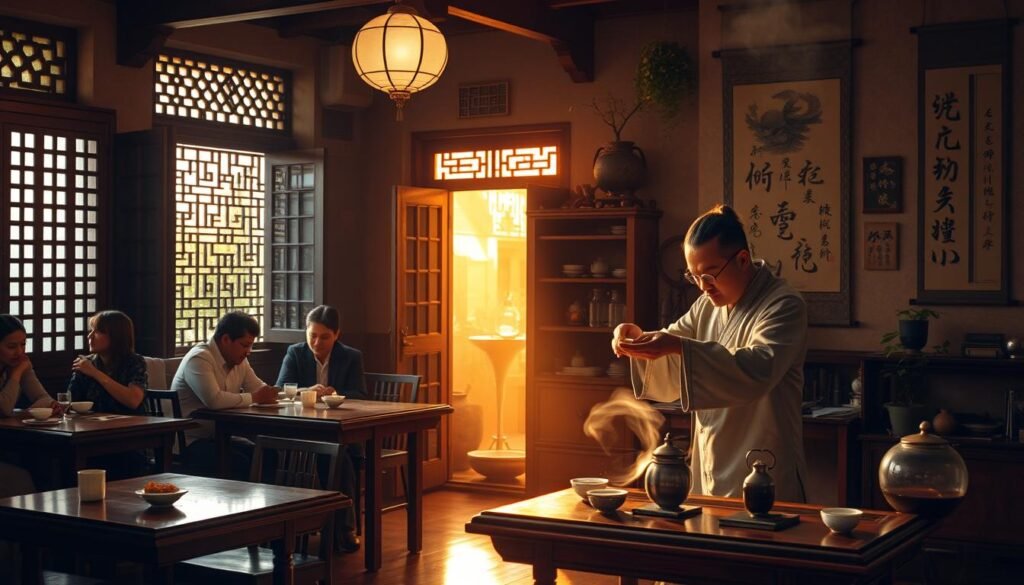 chengdu tea culture tea house scene