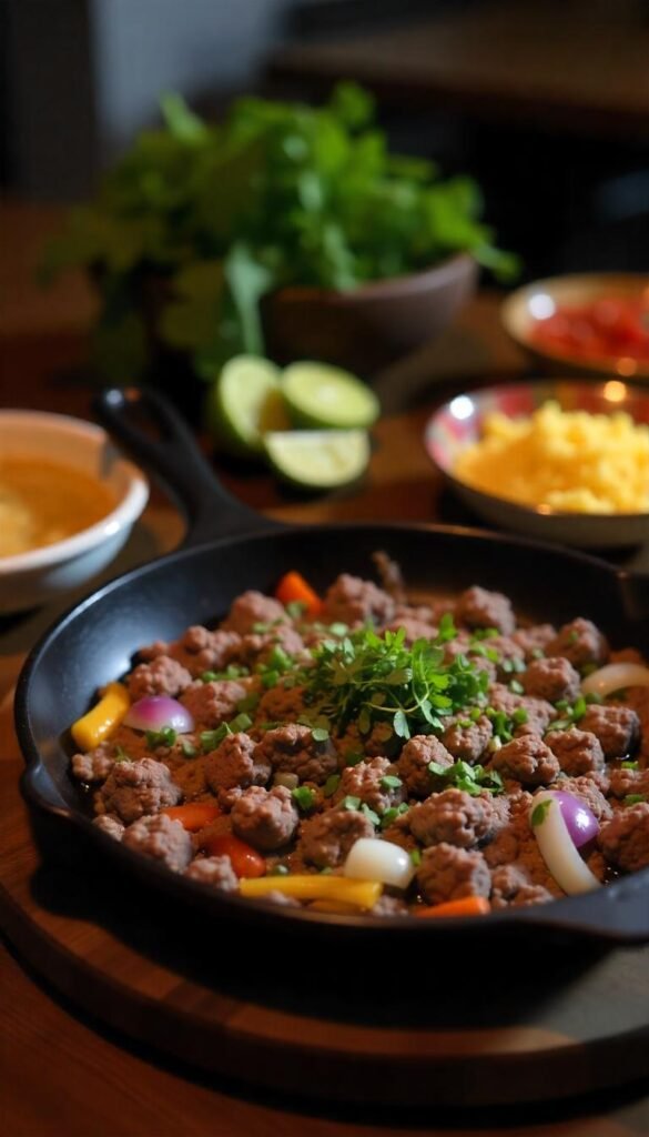 Sizzling Ground Beef Fajitas Sizzling Ground Beef Fajitas