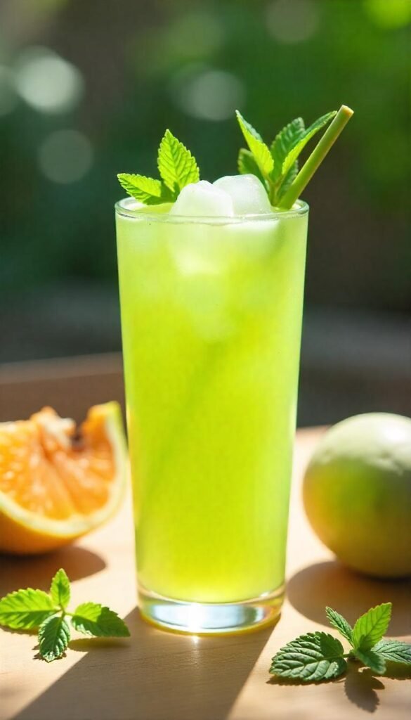Refreshing Honeydew Melon Vodka Slush 
