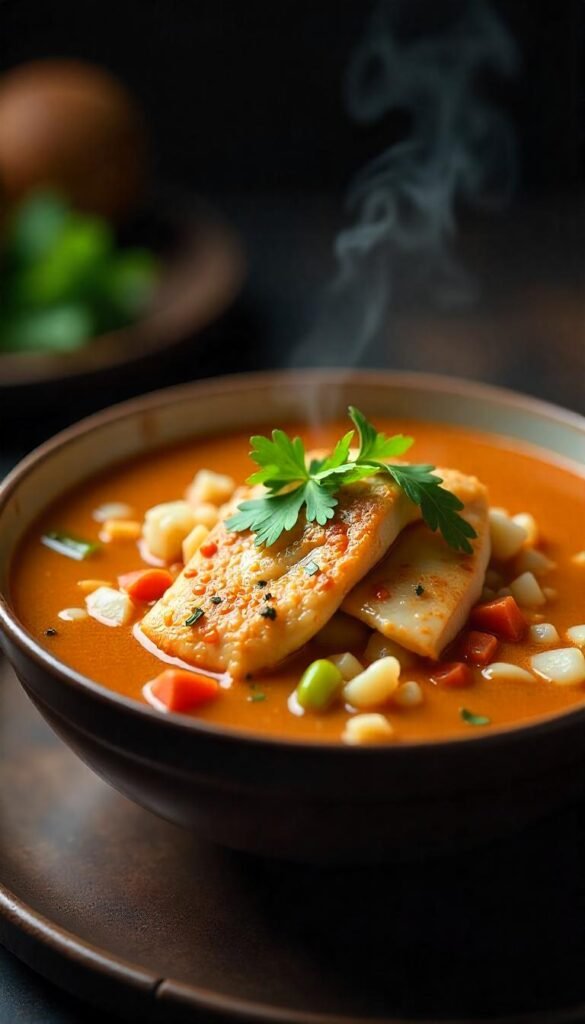 Spicy Thai Coconut Tilapia Soup Spicy Thai Coconut Tilapia Soup