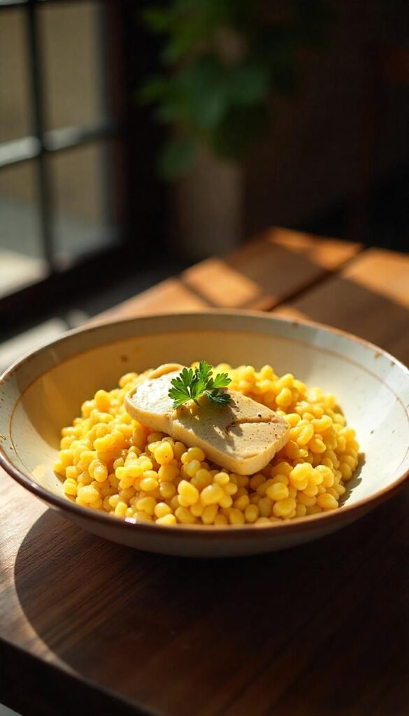 Saffron-Infused Cod Risotto