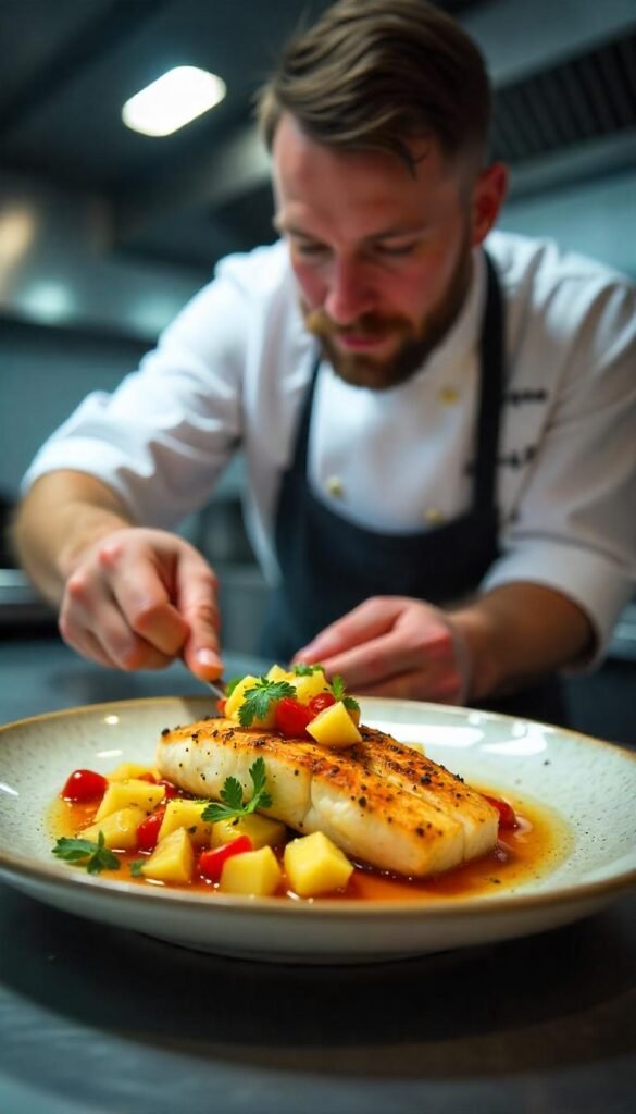 Grilled Cod with Pineapple Salsa Grilled Cod with Pineapple Salsa
