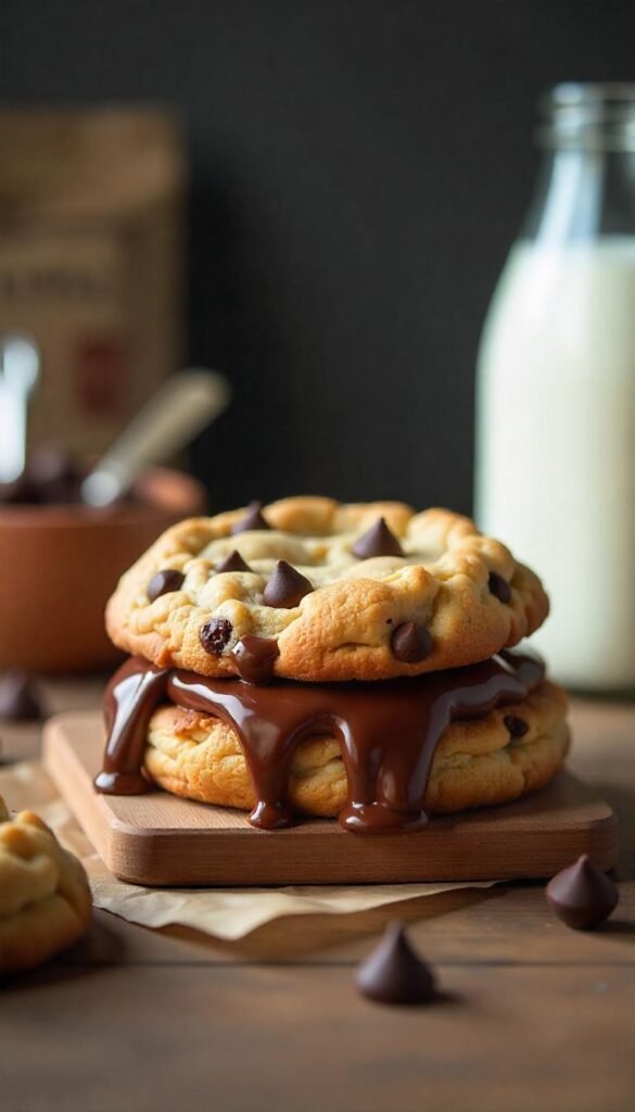Decadent Chocolate Chip Cookie Sandwiches Decadent Chocolate Chip Cookie Sandwiches
