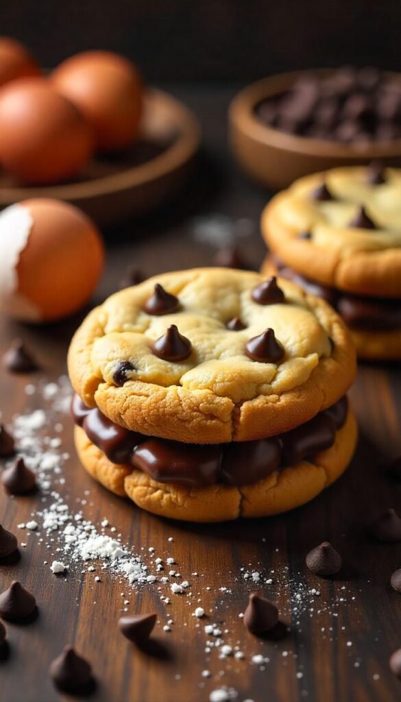 Decadent Chocolate Chip Cookie Sandwiches Decadent Chocolate Chip Cookie Sandwiches